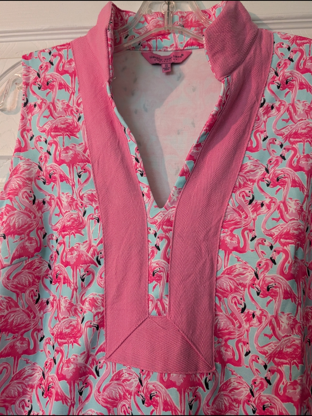 Simply Southern Flamingo Sleeveless Shift Dress - Picture 4 of 6